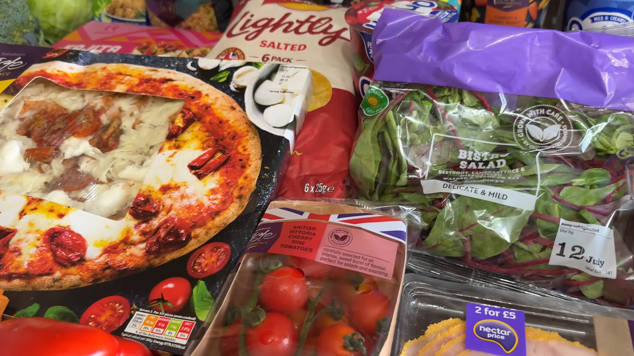 What does a grocery haul under eighty pounds look like?