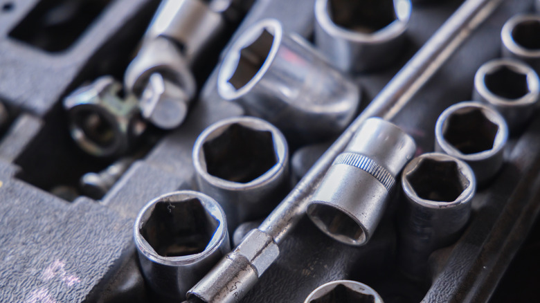 Assorted sockets for a socket wrench