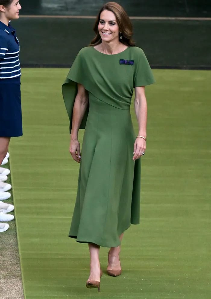 Kate Middleton olive green dress Wimbledon 2026