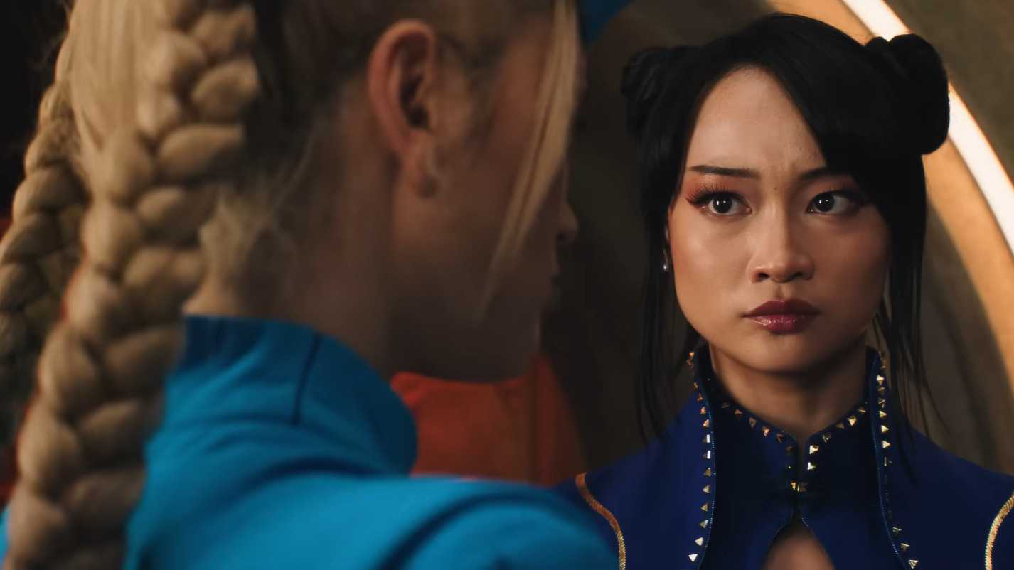 Chun-Li glancing at Cammy White in Street Fighter (2026)