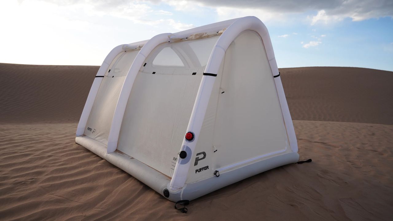 Roomy, light and up in two minutes – this inflatable tent could be the essential festival companion
