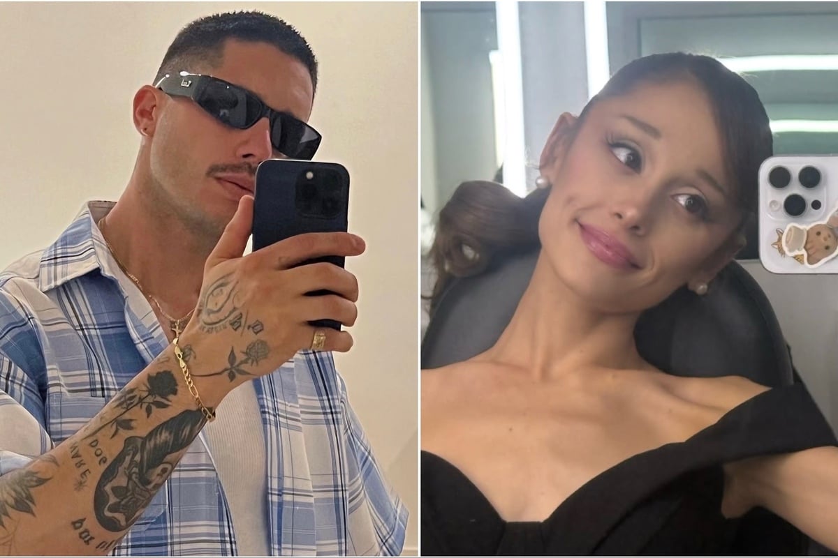 Ariana Grande and Ricky Alvarez (l) enjoyed a stroll through Central Park while packing on the PDA.