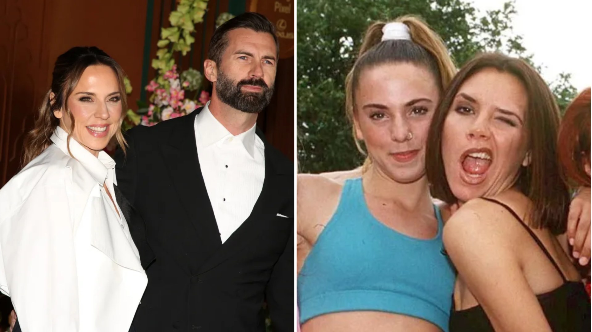 Melanie C with Chris Dingwall and with Victoria Beckham