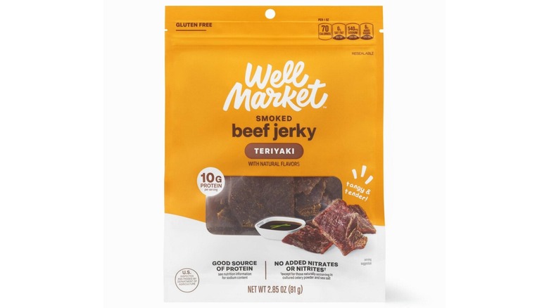 Bag of Well Market Teriyaki Smoked Beef Jerky