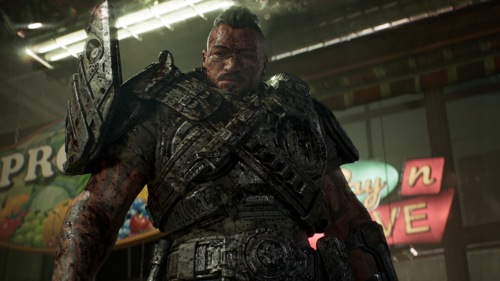 Screenshot of a man in Gears of War: E-Day