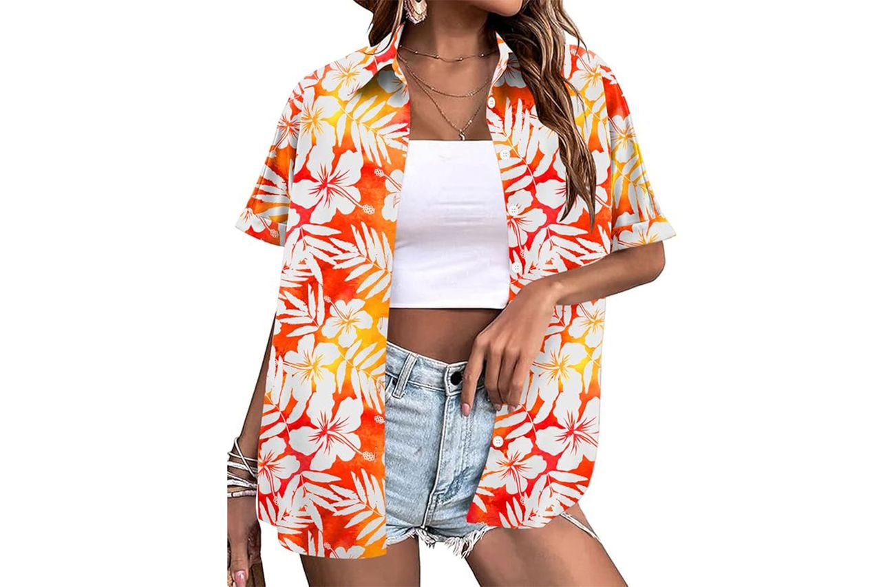 lomon womens summer hawaiian shirts floral