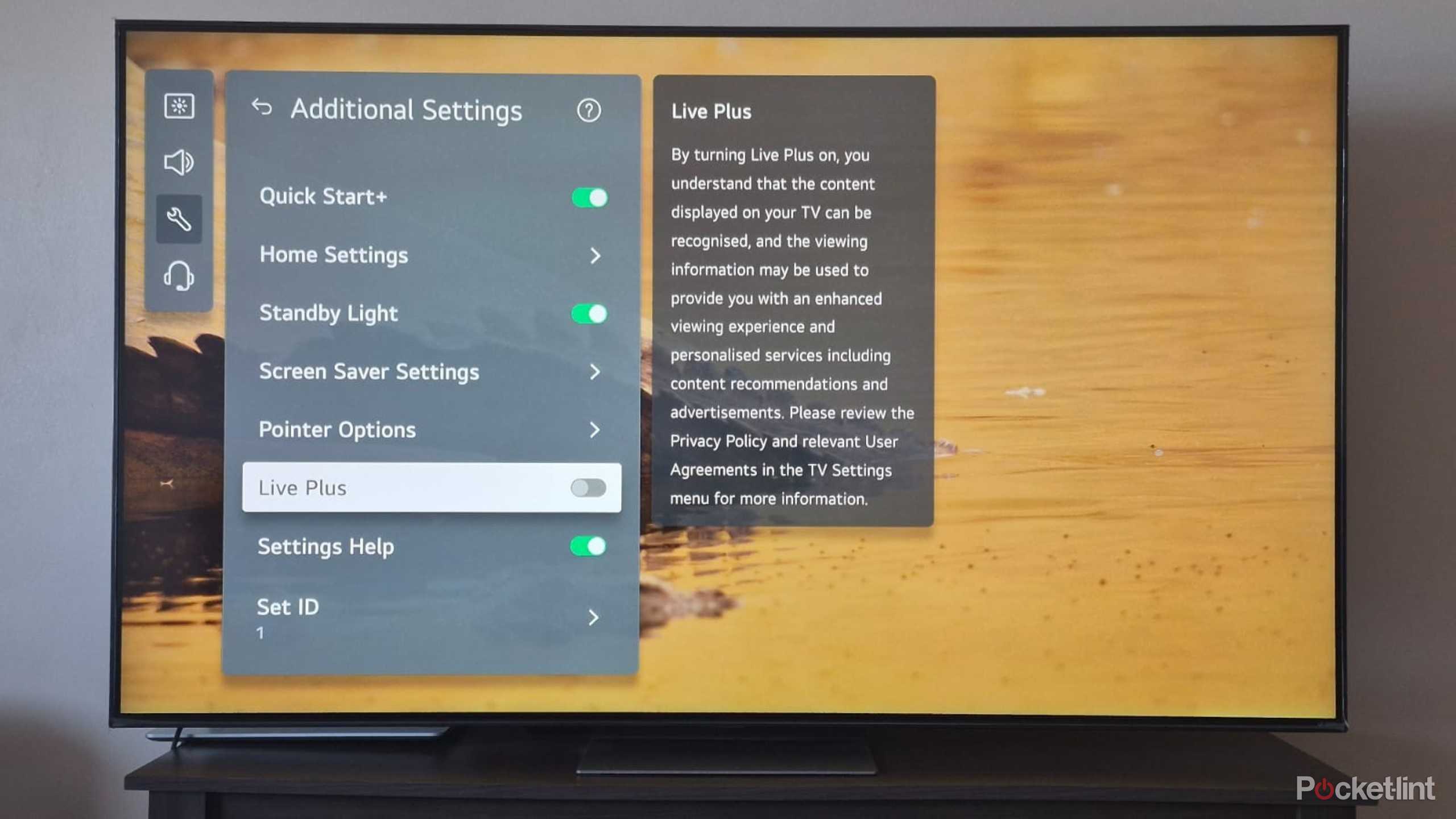 LG TV ACR feature