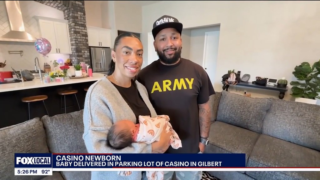 Lucky baby delivered in Arizona casino parking lot minutes after hospital sent mom home