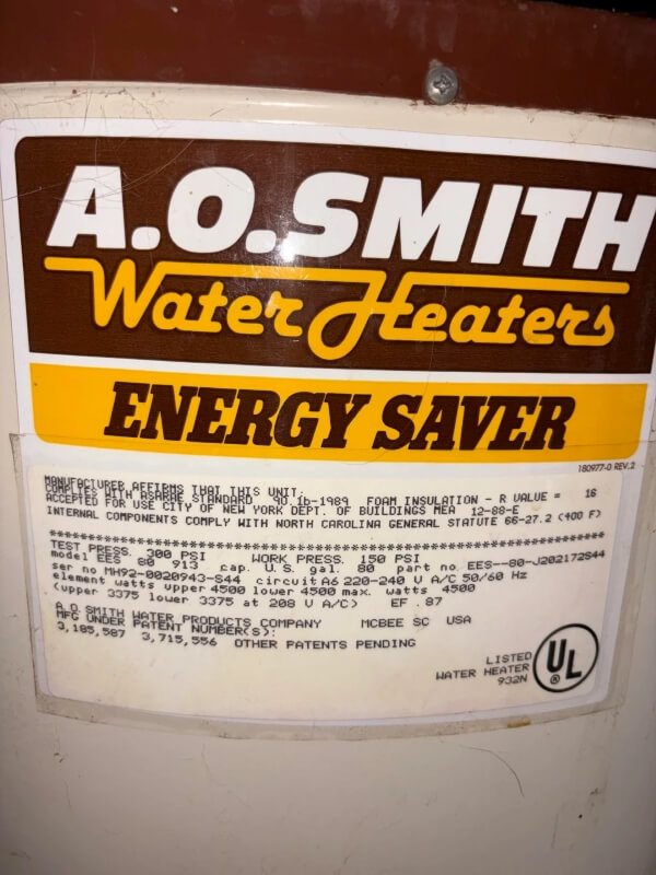Homeowner asks how old a water heater is, and commenters say the tank is 'into the afterlife'