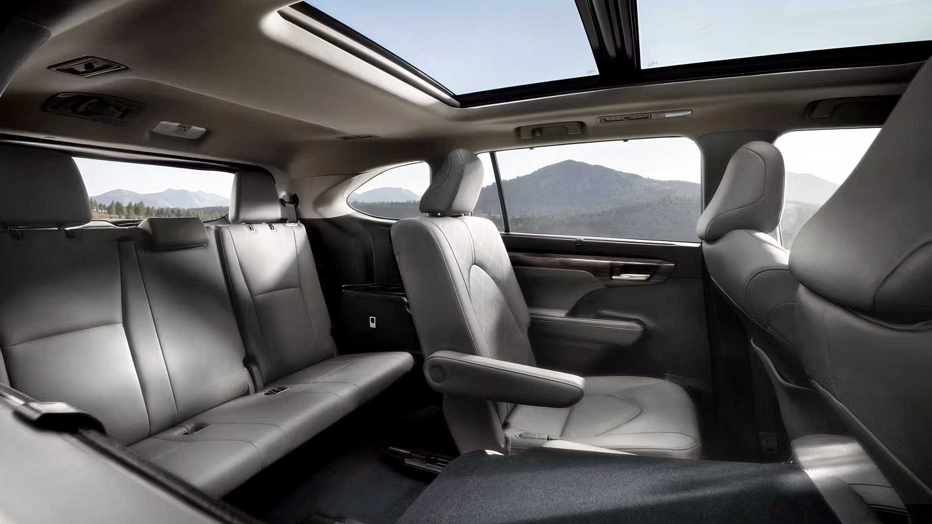 2026 Toyota Highlander Hybrid Interior shot showing cabin layout