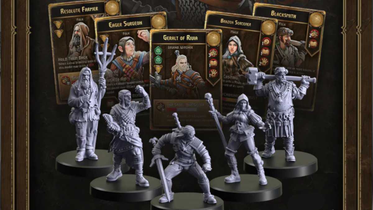 Image shows miniatures in The Witcher: No Man's Land