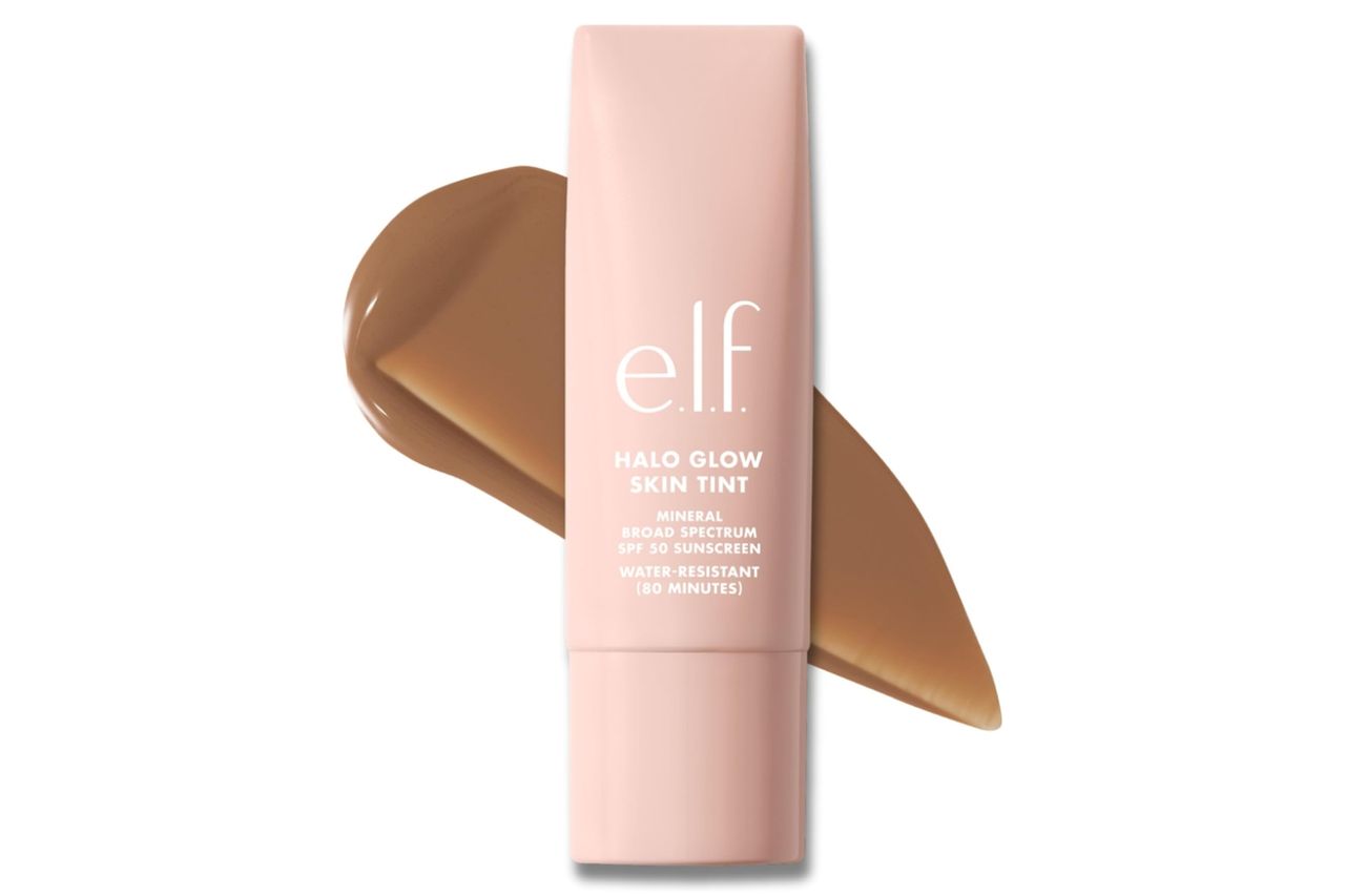 e.l.f. Halo Glow Skin Tint SPF 50, Tinted Moisturizer For Light, Buildable Coverage, Creates A Natural Glow, Vegan & Cruelty-Free, 12 Tan Cool