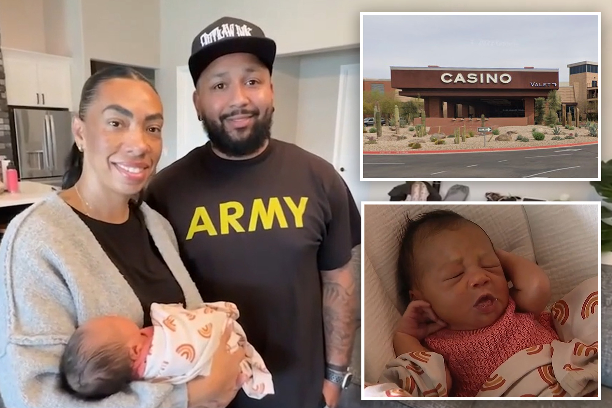Lucky baby delivered in Arizona casino parking lot minutes after hospital sent mom home