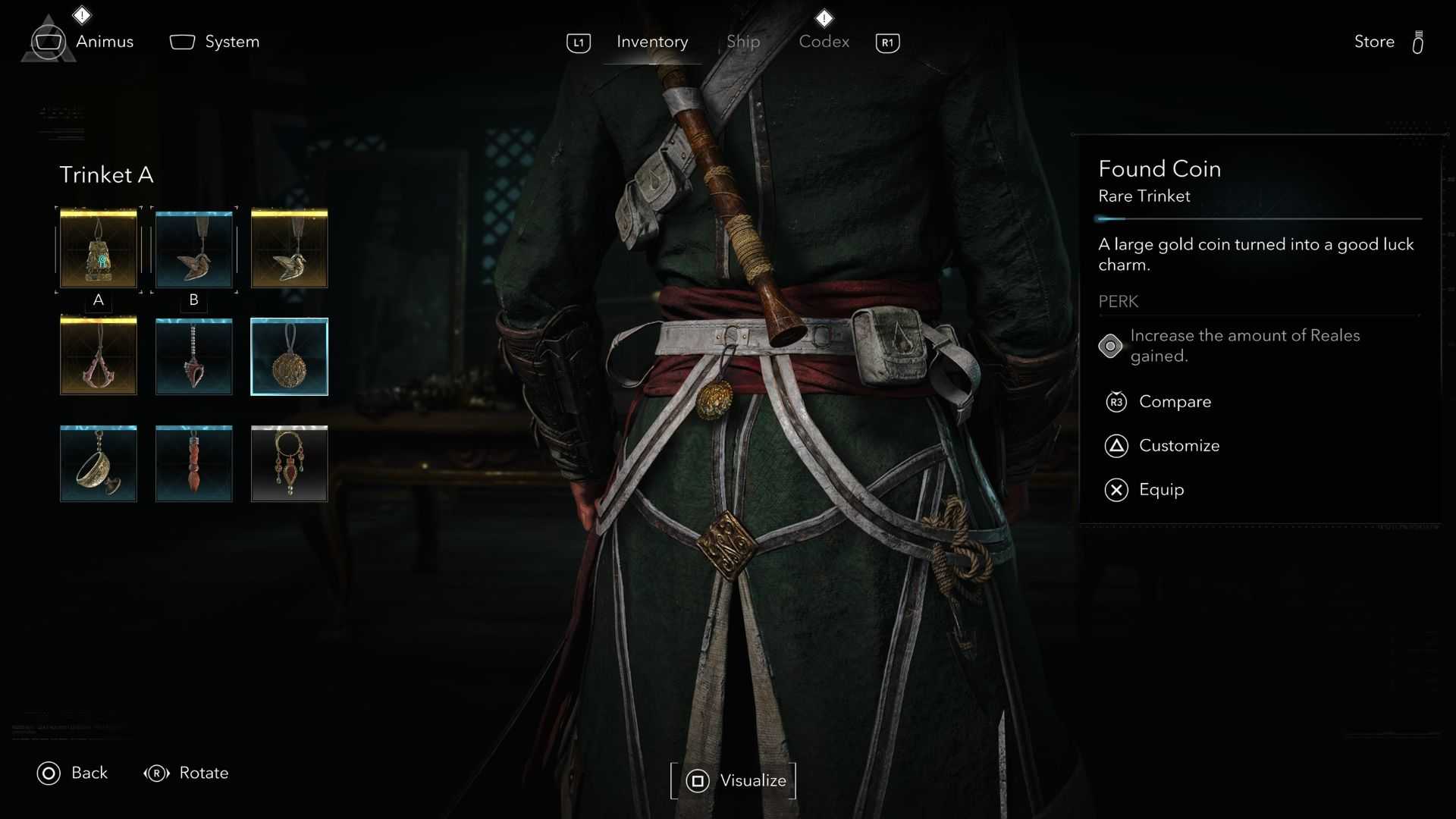 Found Coin Trinket Assassin's Creed Black Flag Resynced