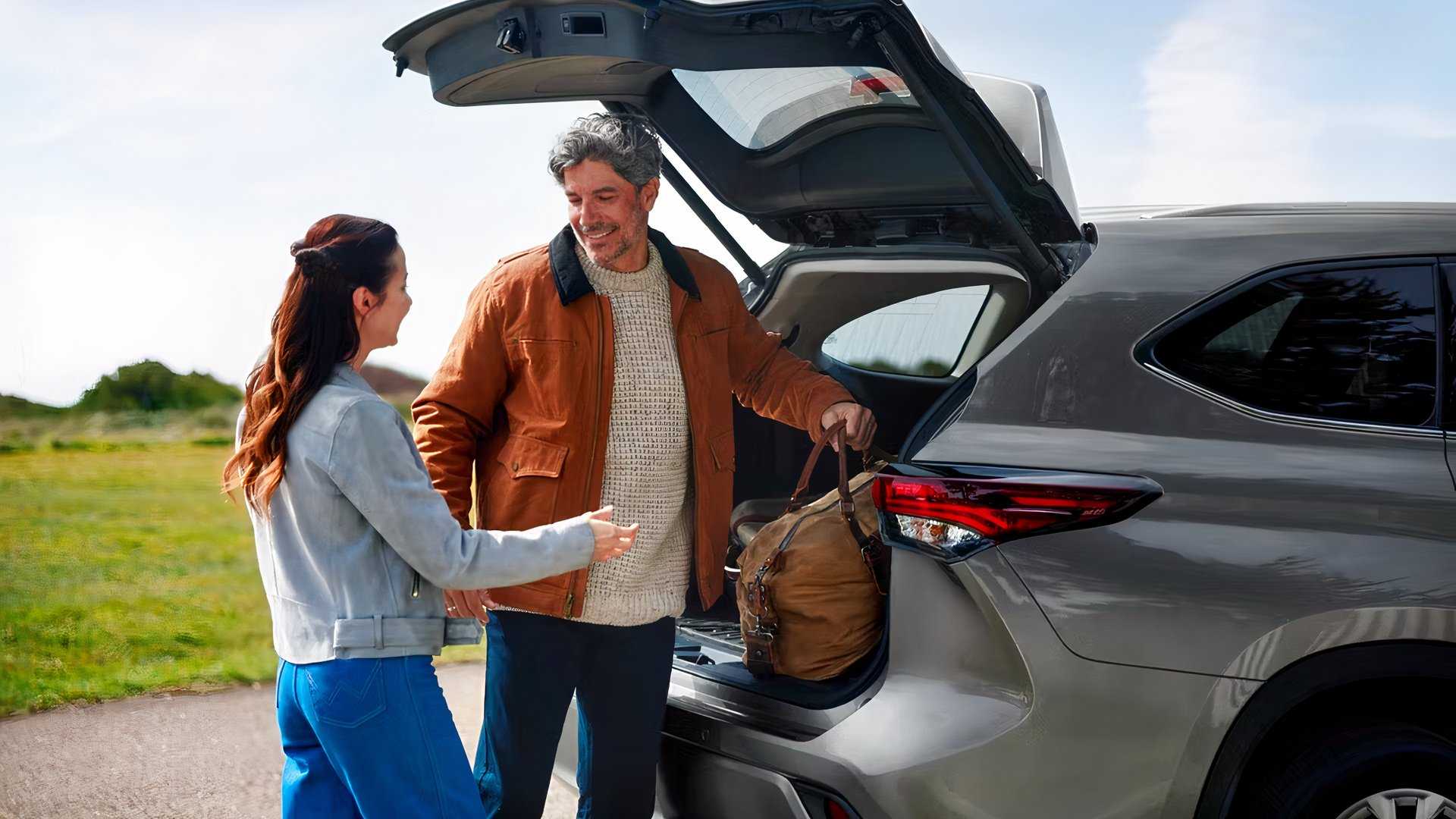 2026 Toyota Highlander Hybrid rear shot showing Cargo Area