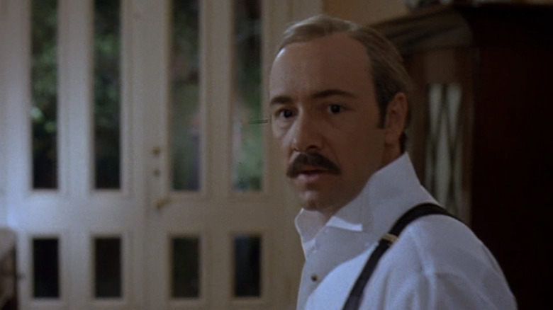 Kevin Spacey's Jim Williams looks shocked as he stands in his house in Midnight in the Garden of Good and Evil