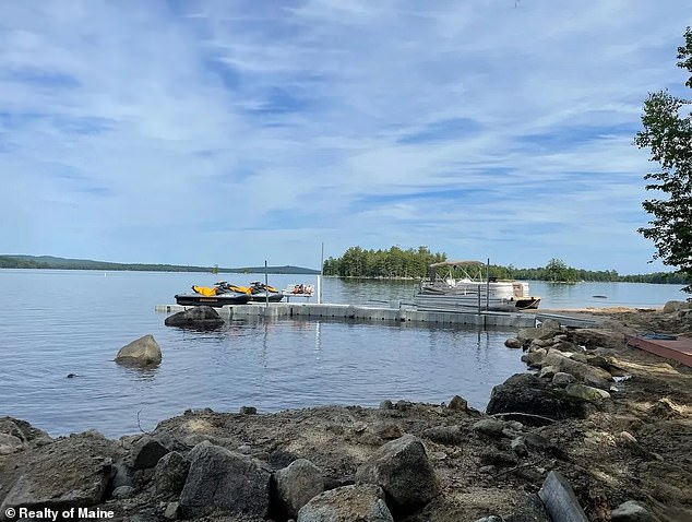 Porus Island has multiple docks, wooded trailers, a covered pavilion, an outdoor shower and a fire pit among its ritzy amenities