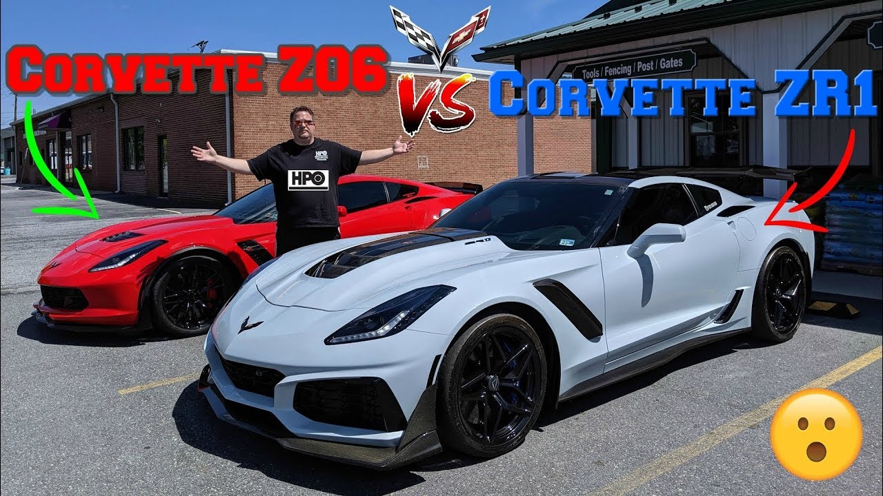 In-depth comparison of the Corvette Z06 and the Corvette ZR1! Side by ...