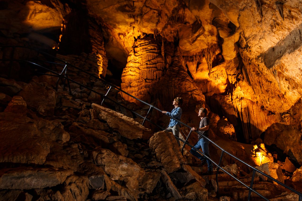 Inside Cumberland Caverns in McMinnville, Tennessee