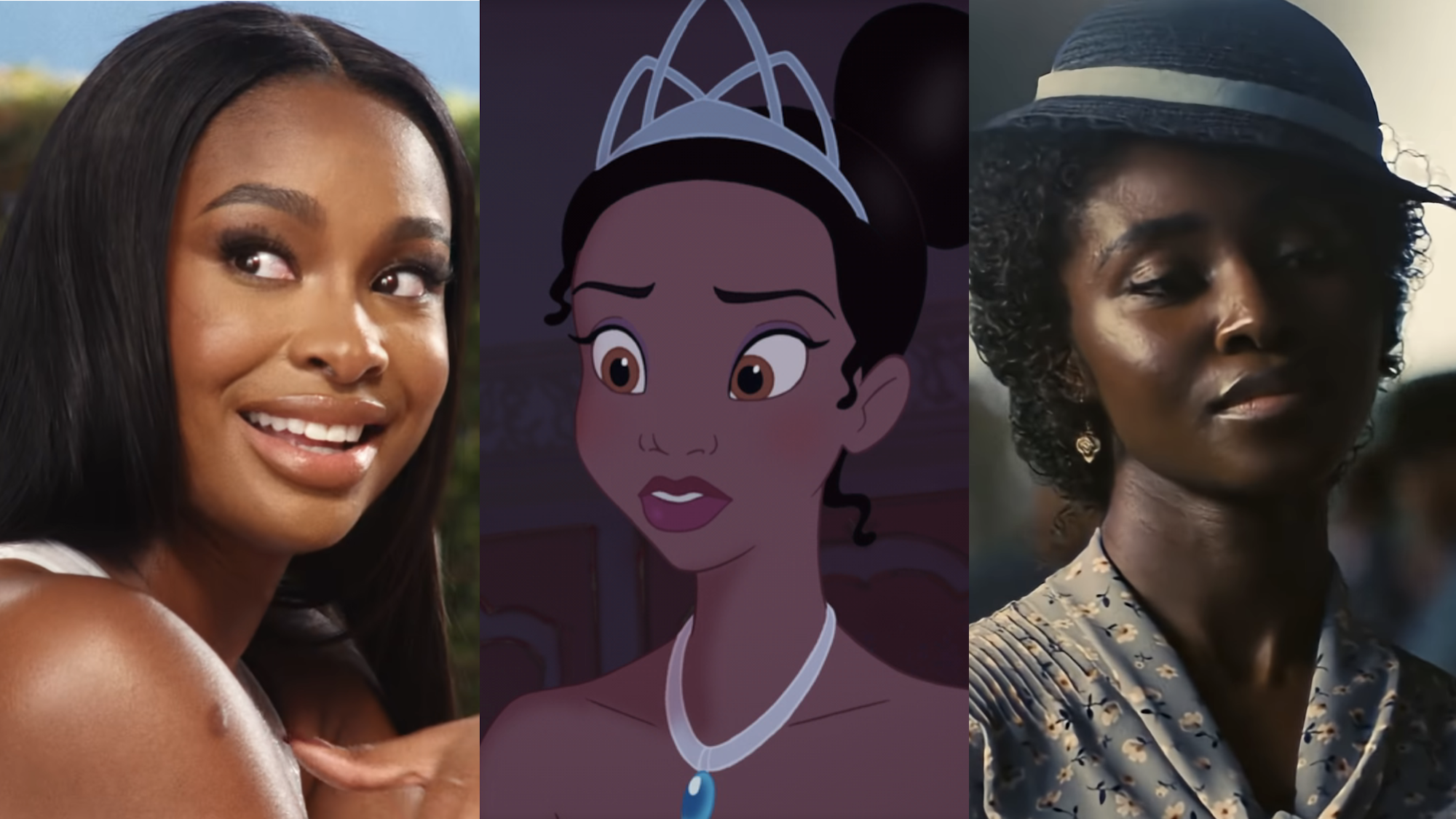 Coco Jones, Princess Tiana and Jayme Lawson in Sinners