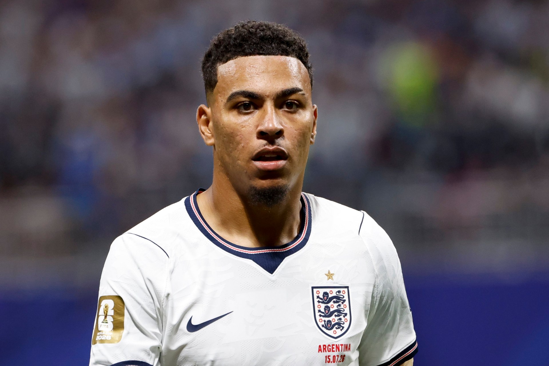 Morgan Rogers #17 of England during the FIFA World Cup 2026 Semi Final football match between England and Argentina at Atlanta Stadium on July 15, 2026 in Atlanta, Georgia