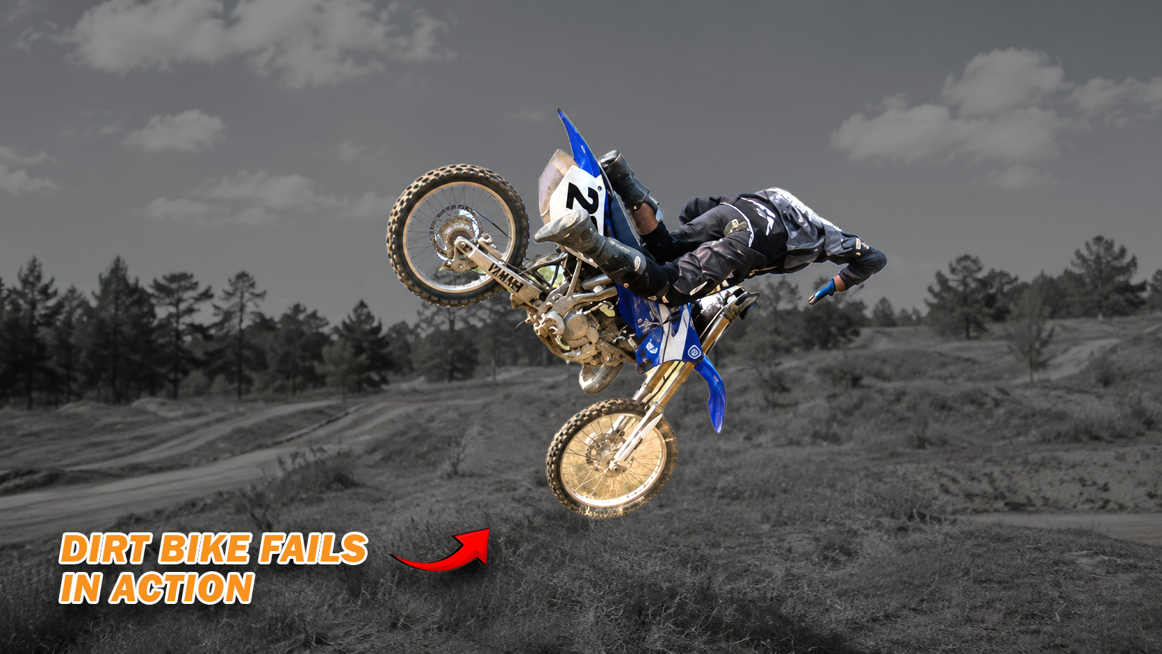 Motocross jump tricks in one highlight