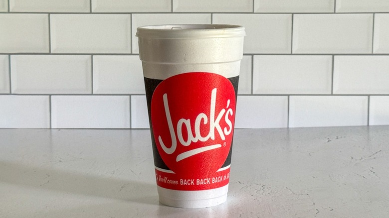 A medium sweet tea from Jack's Family Restaurants