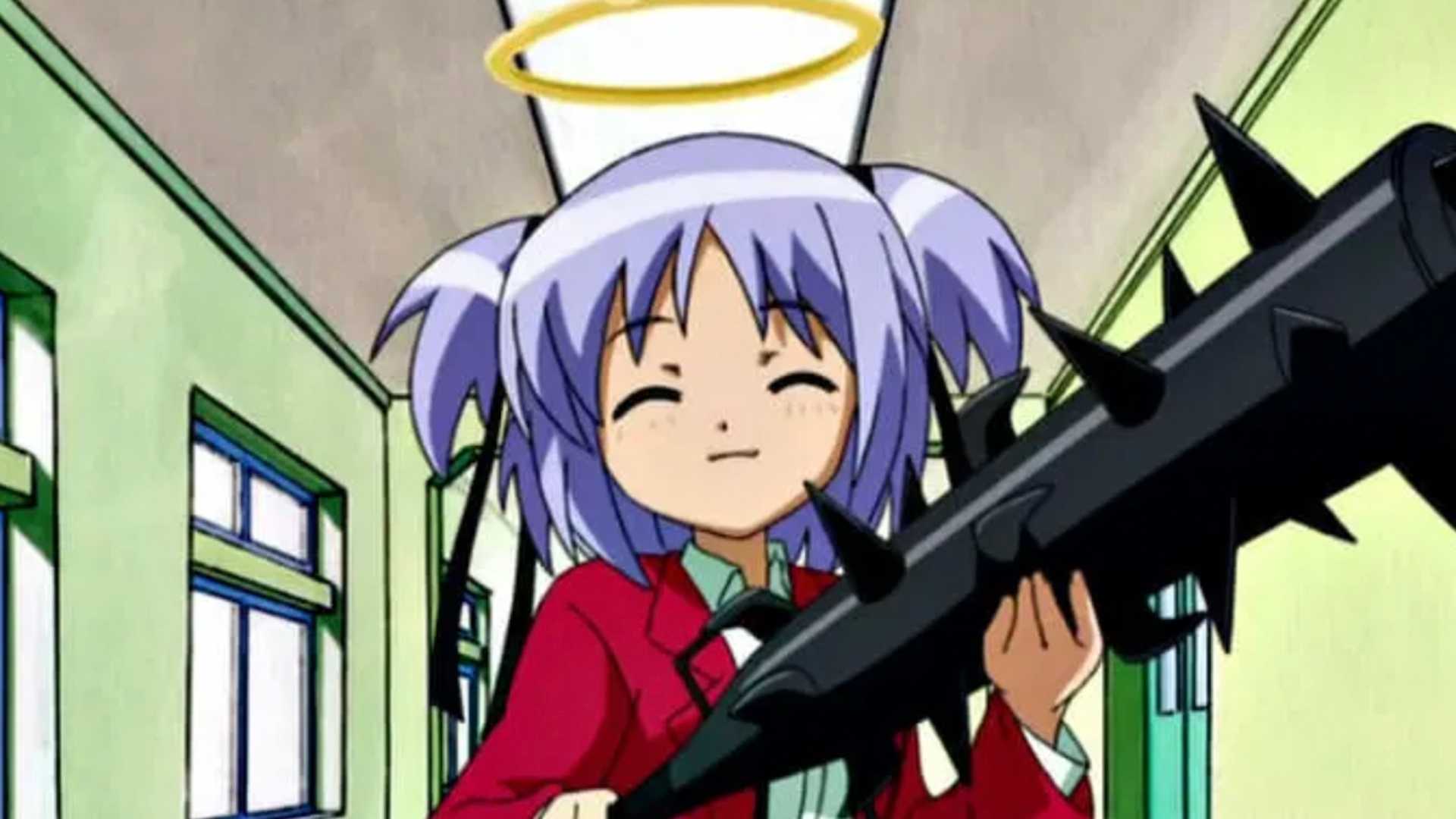 Doruko smiles with Excaliborg club in Bludgeoning Angel Doruko-chan.