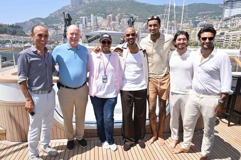 The 57-year-old actor showed off the new bald look in Monaco