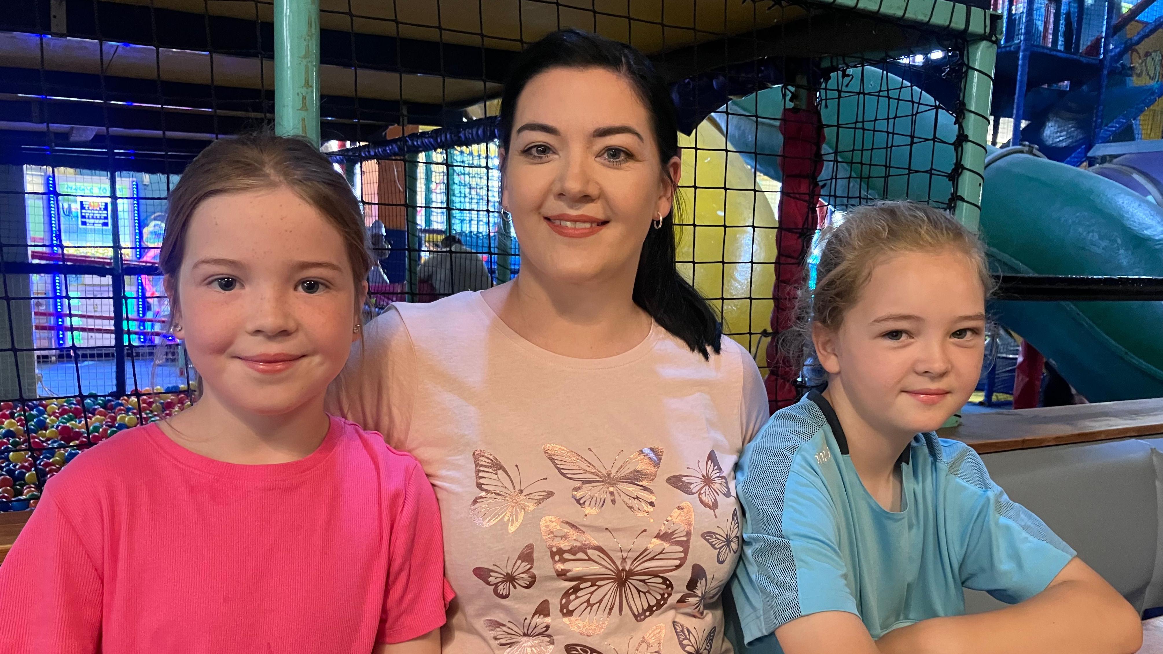 Paula McMahon with Saoirse and Chloe