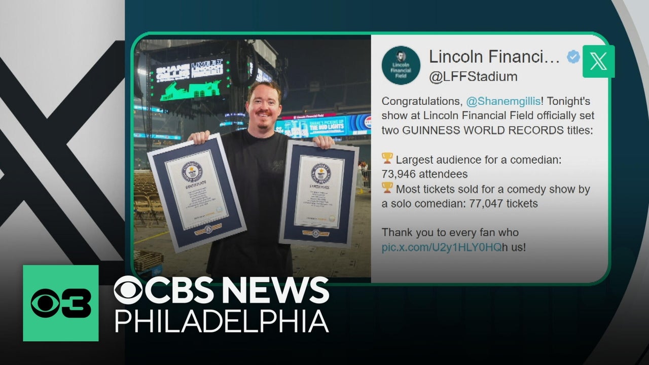 Shane Gillis breaks two world records at sold-out Philadelphia show
