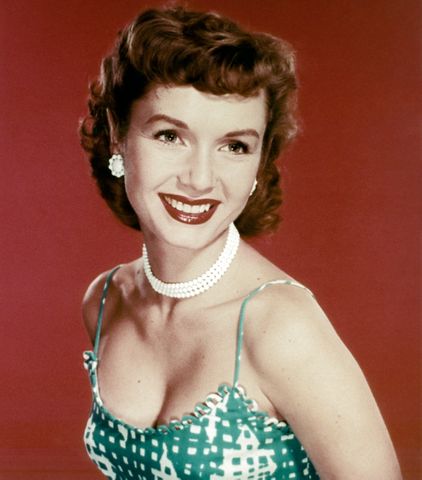 Head shoulders portrait of actress Debbie Reynolds.