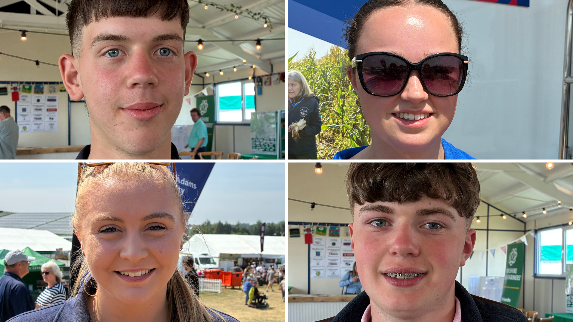 Young farmers, and those in the industry, have shared their thoughts on the agricultural sector