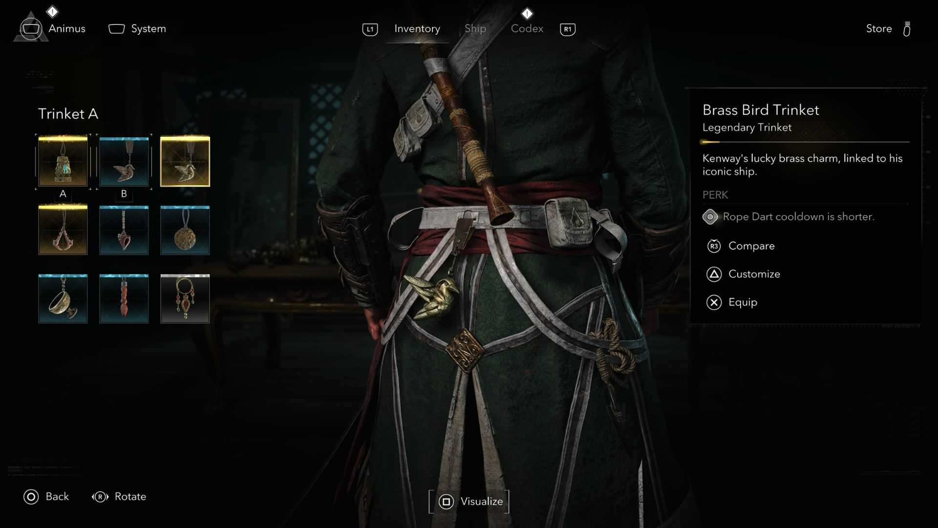 Brass Bird Trinket Assassin's Creed Black Flag Resynced