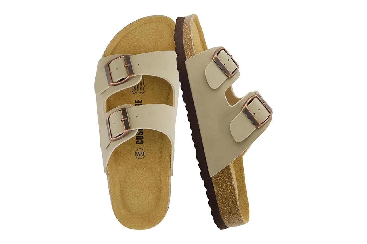 CUSHIONAIRE Lane Cork Footbed Sandals