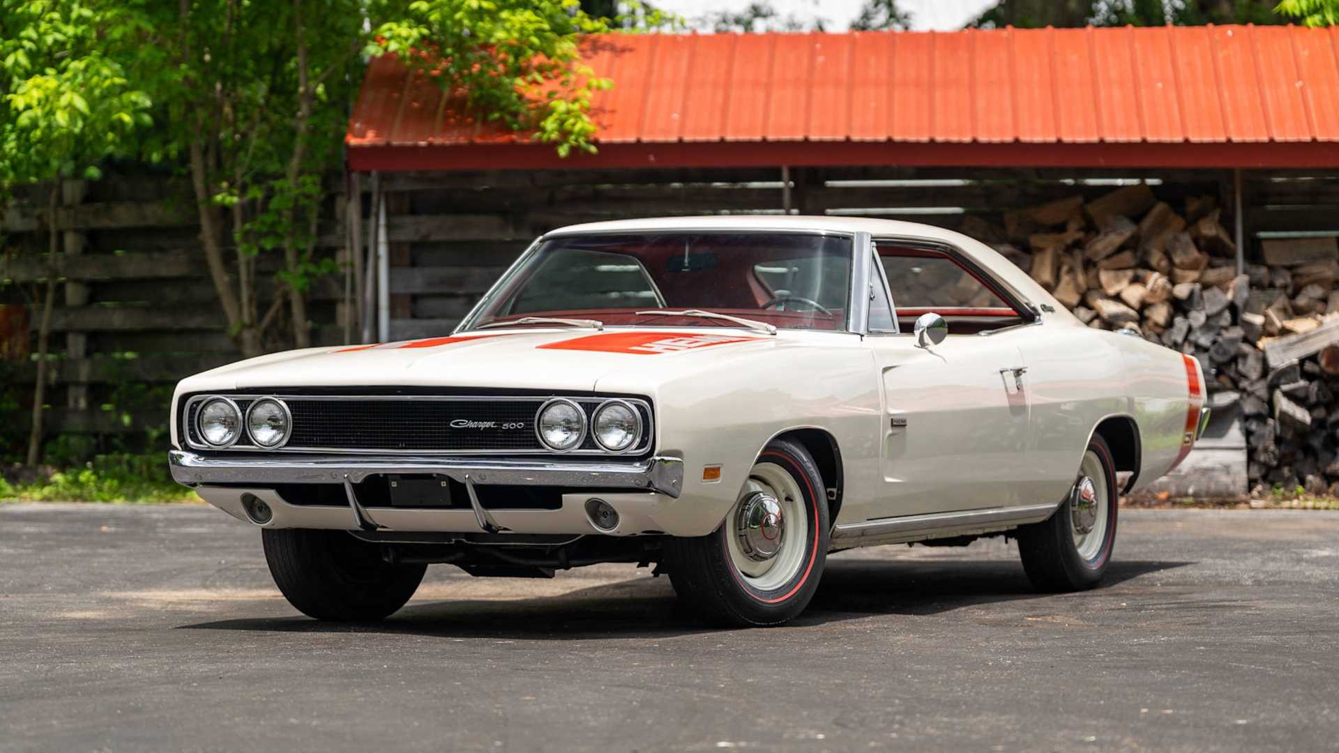 3/4 front view of 1969 Dodge Charger 500 Hemi