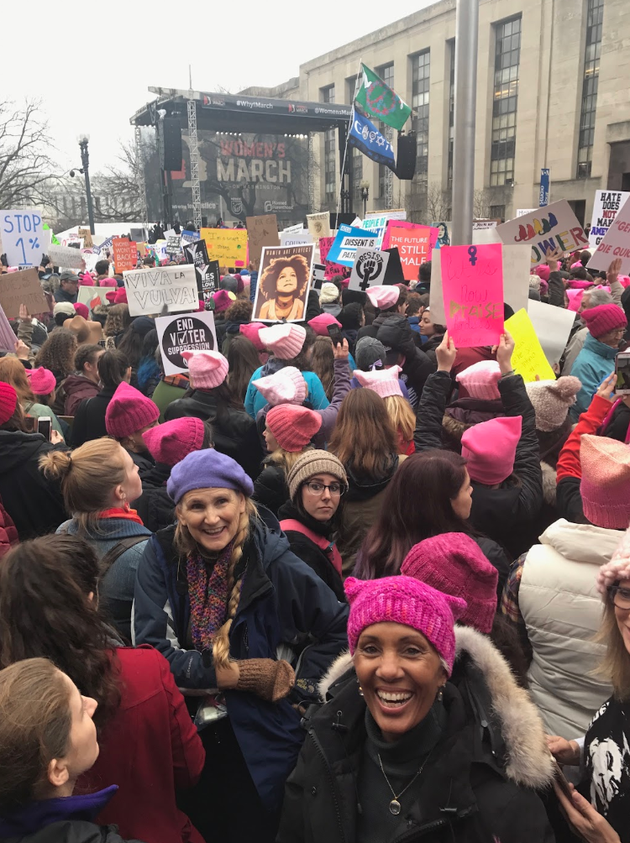 The author (front center) at the Women's March in 2017.