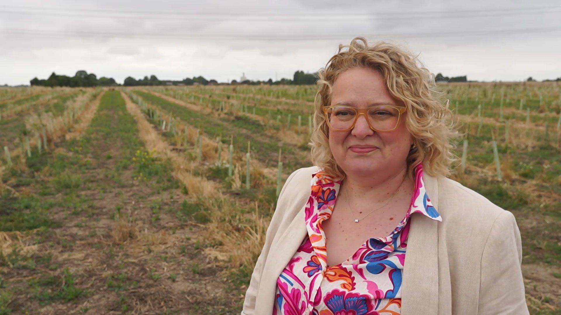 Wendy Brooks said in a few years' time trees will tower over the area