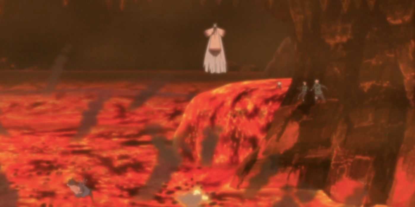 Kaguya Using Amenominaka To Transport Team 7 To Her Lava Dimension