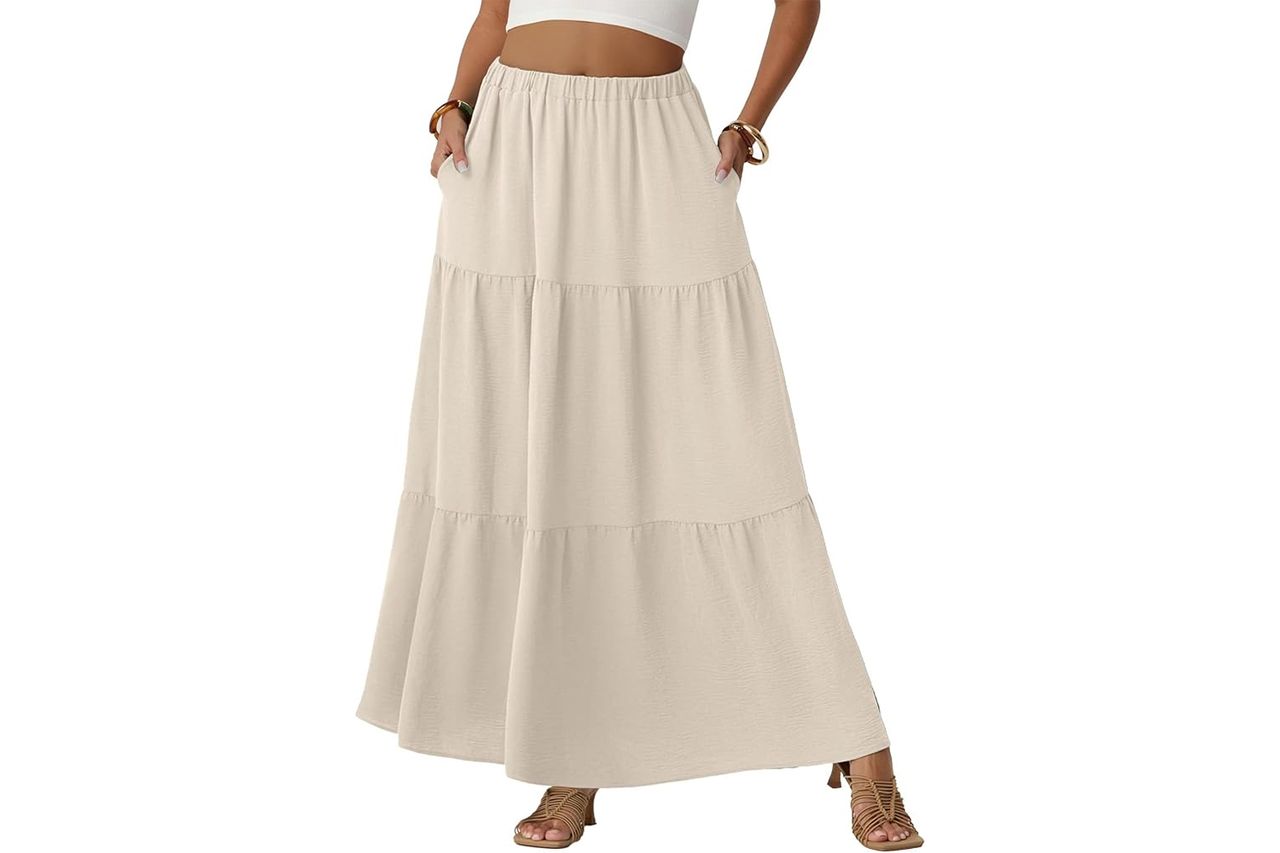 Lepunuo Women Tiered Maxi Skirt