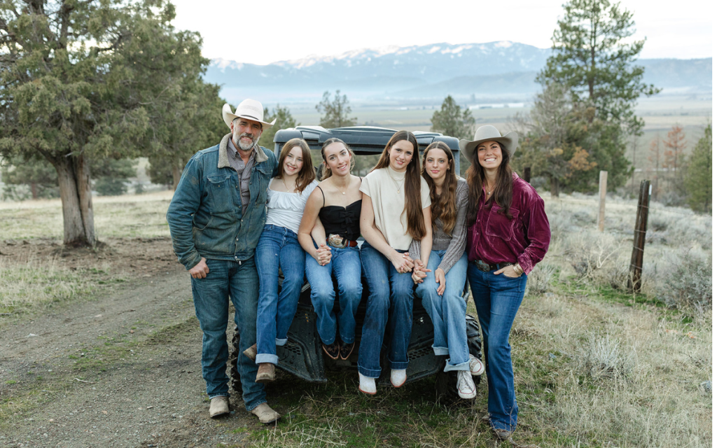 Mary and Brian Heffernan along with their daughters MaryFrances, MaryMarjorie, MaryJane and MaryTeresa.