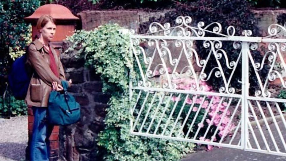 Jill and Jan traveled to Shropshire in 1997. Here's Jill pictured exploring the town of Shrewsbury. - Jill and Jan Shropshire