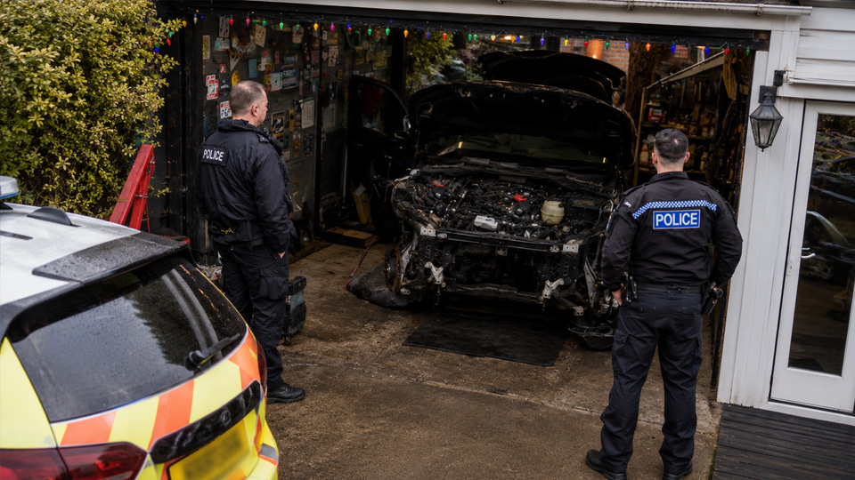 Stolen car trail leads to a chop shop
