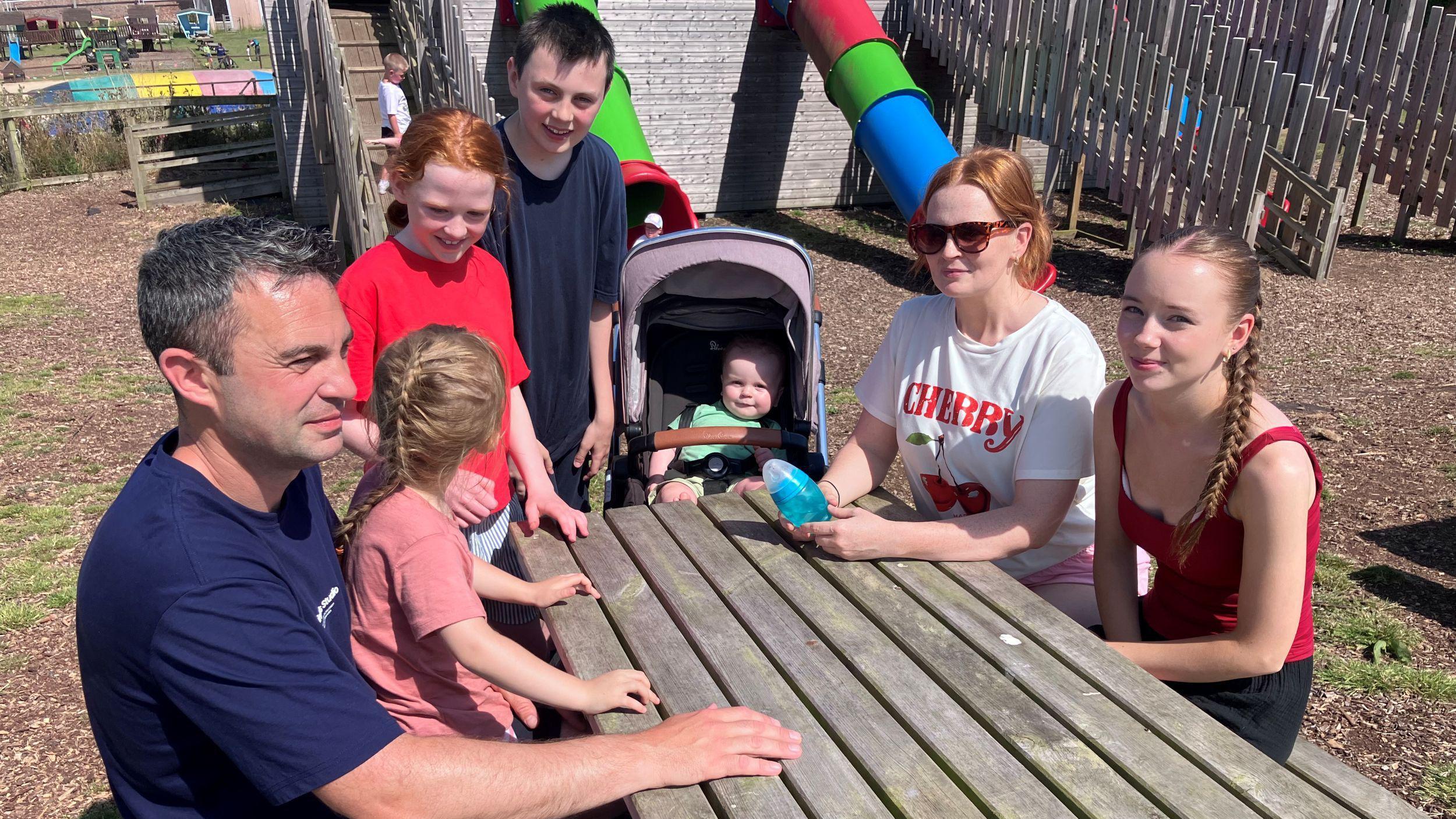 The Wilson family enjoying the VAT reductions at Mountpanther Farm Park