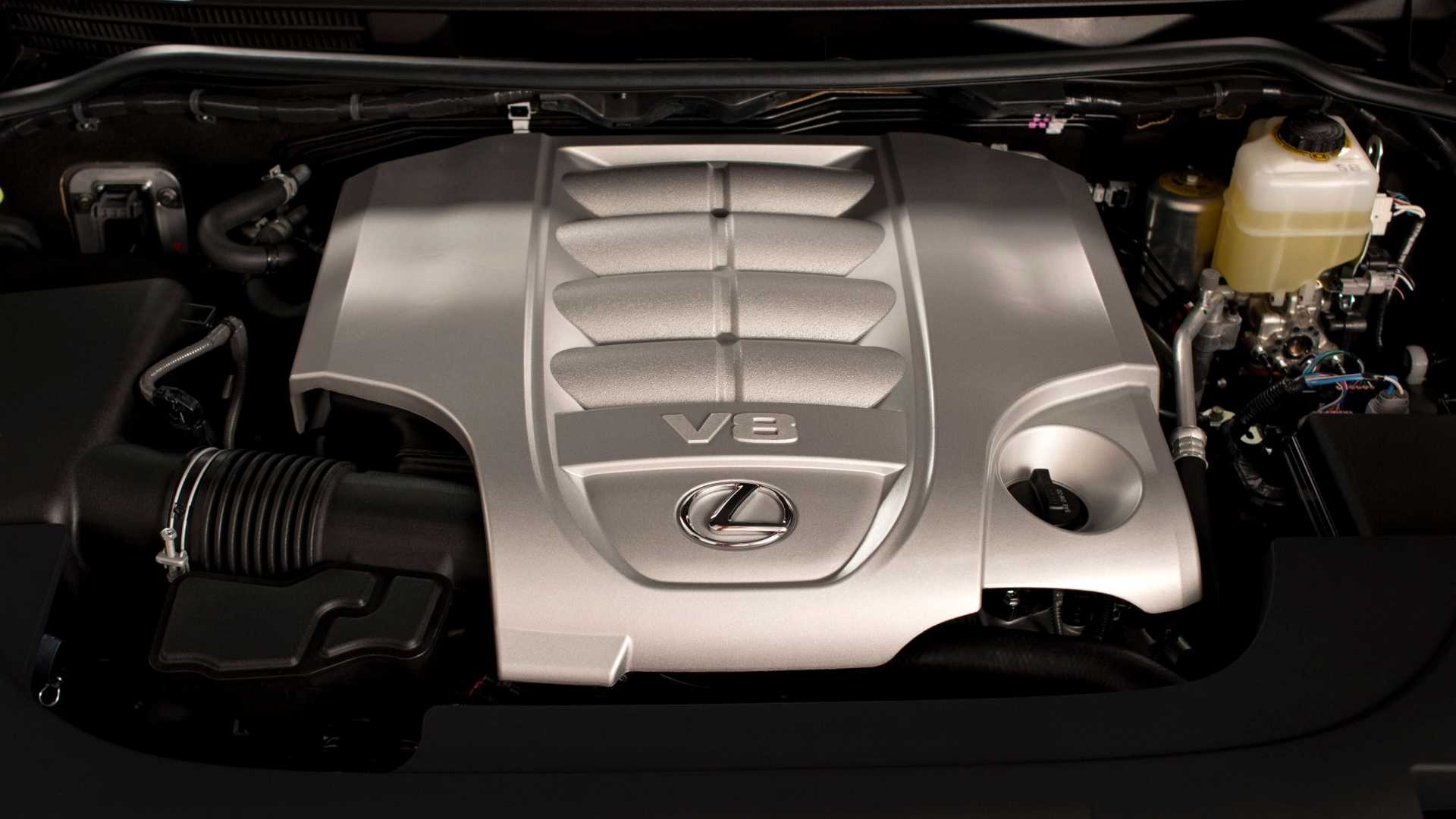 Engine bay of the 2021 Lexus LX 570
