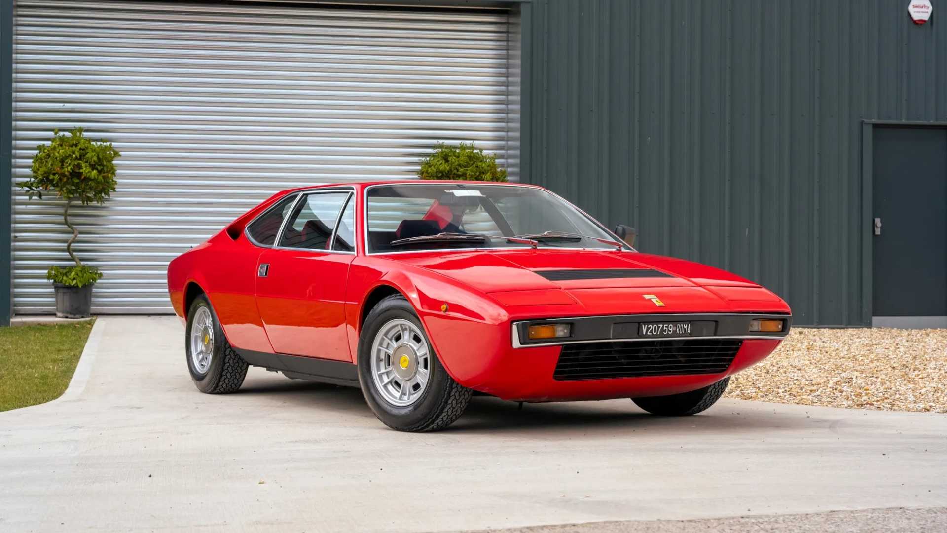 1975 Ferrari Dino 208 GT4 Red Front Angled View