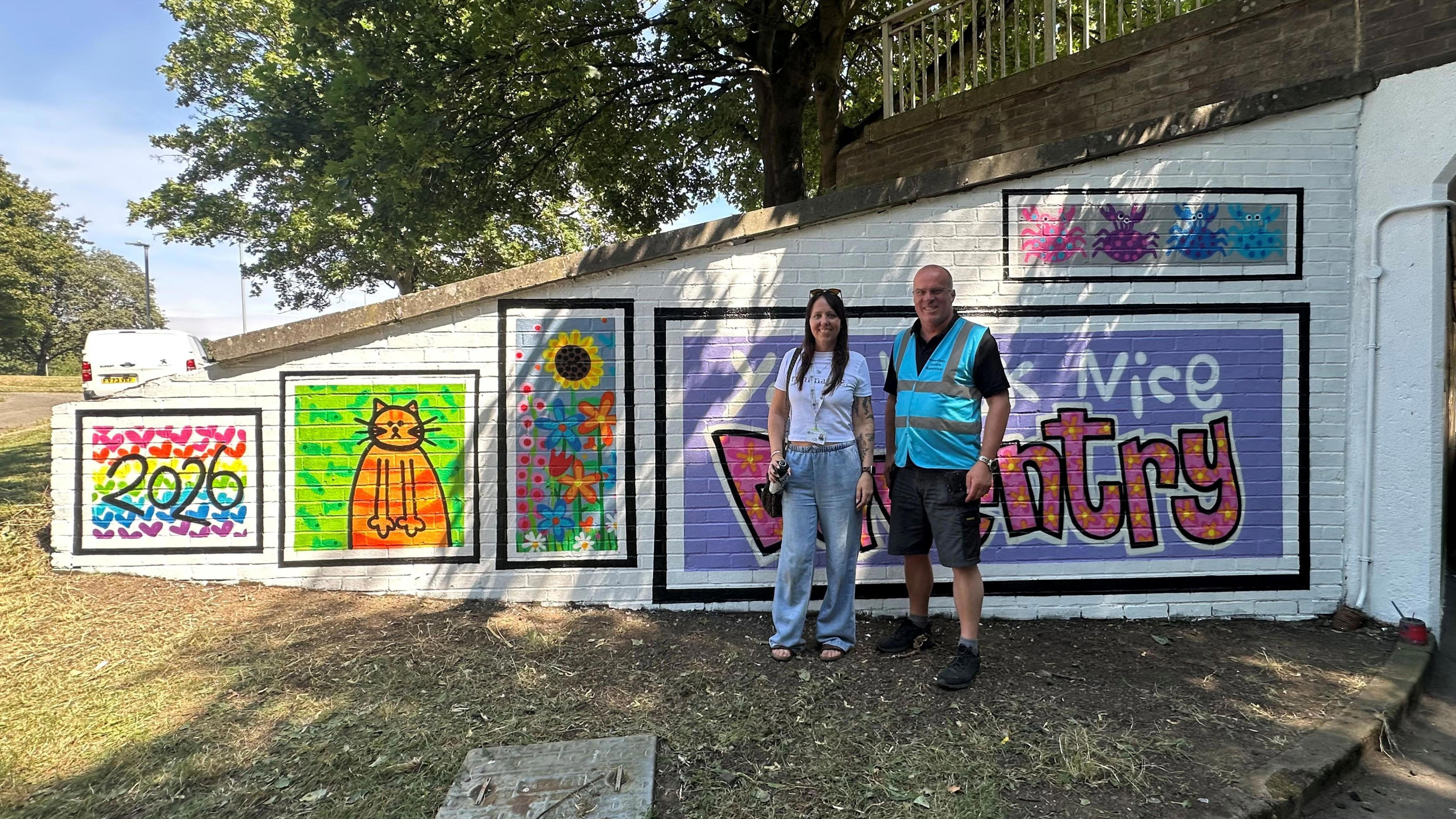 The Ashby Road underpass in Daventry has been given a vibrant new look, a council said