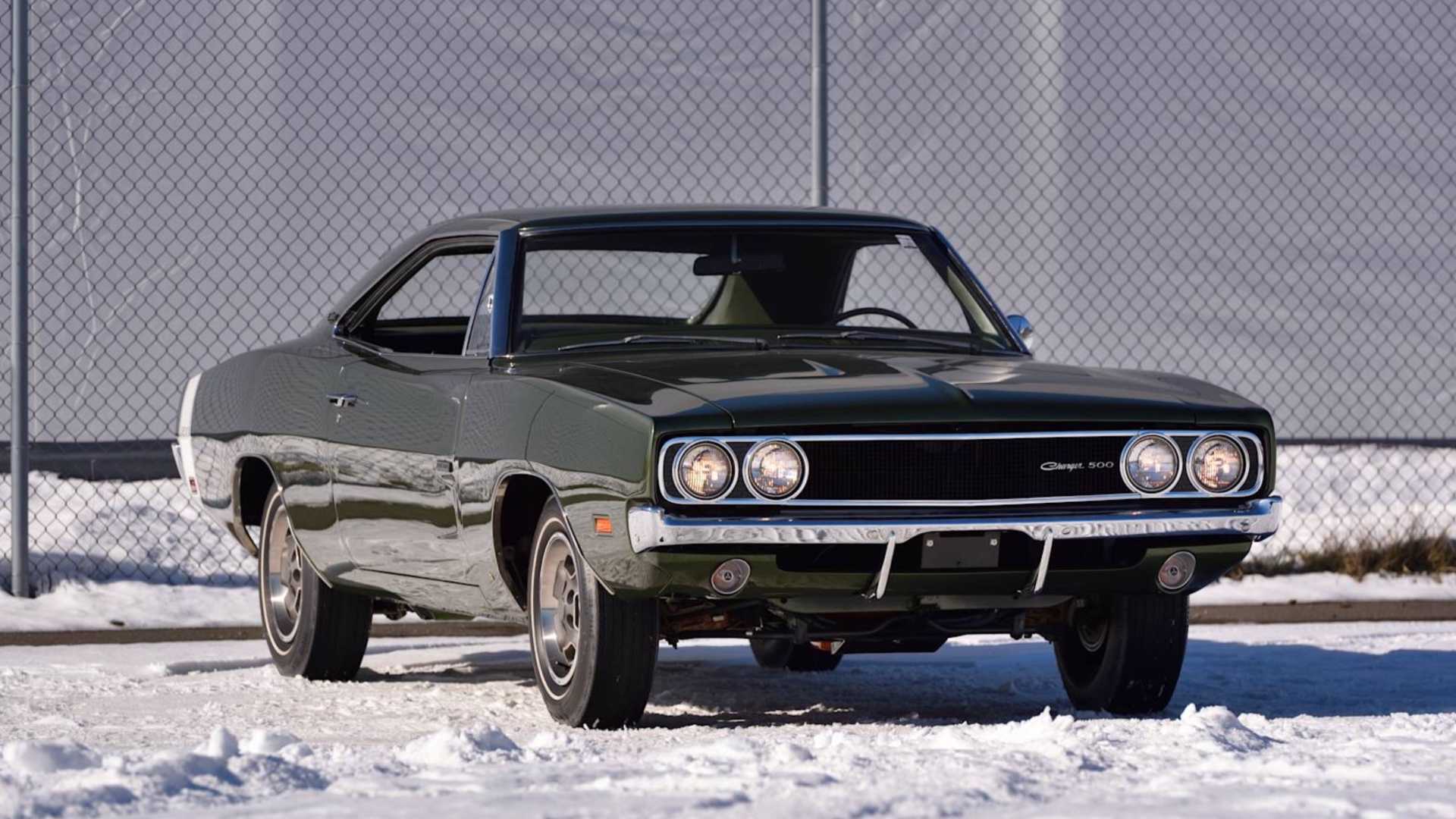 3/4 front view of 1969 Dodge Hemi Charger 500