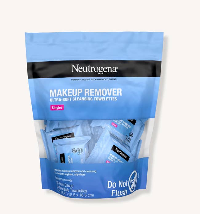 Neutrogena Makeup Remover Cleansing Towelettes: Ultra-soft, single-use packets, 20 count, gentle formula for effective makeup removal