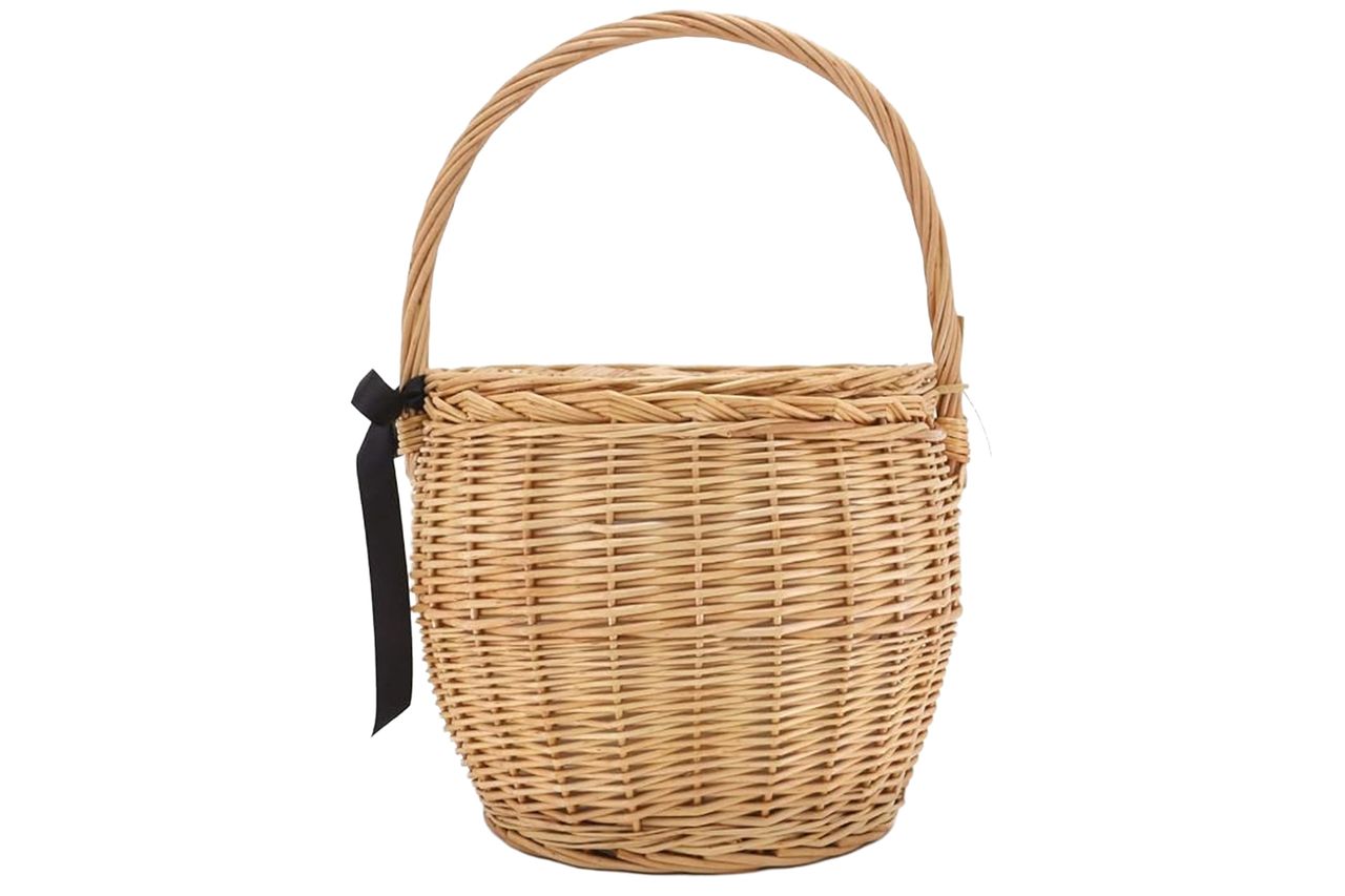 Miuco Womens Wicker Basket Bag Handmade Straw Rattan Bamboo Bag With Lid Handbag Small: Handbags: Amazon.com